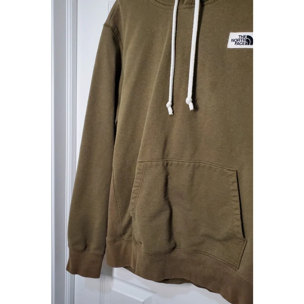 The North Face Men’s Olive Green Hoodie Medium Pullover Logo FA22